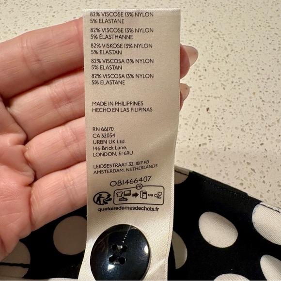 Anthropologie Maeve Cropped Wide-Leg Colette Polka Dot Pant Size 31P - Picture 8 of 9